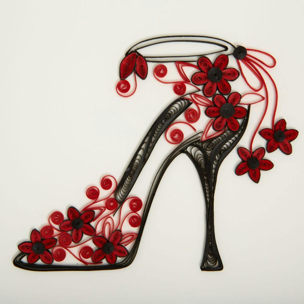 Fashion Shoe Quilling Birthday Card First Alternate Image width=&quot;1000&quot; height=&quot;1000&quot;