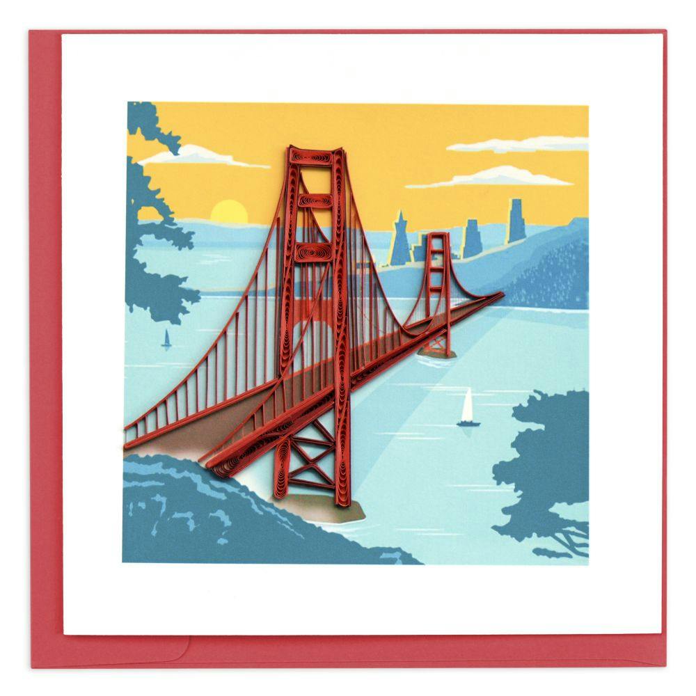 Golden Gate Bridge Quilling Blank Card First Alternate Image width=&quot;1000&quot; height=&quot;1000&quot;