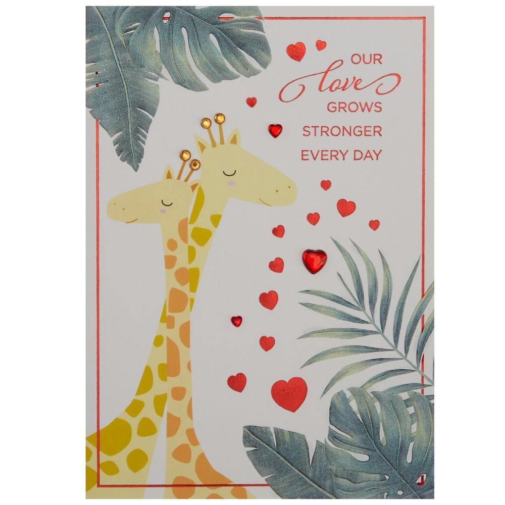 Giraffe Couple Valentine&#39;s Day Card First Alternate Image width=&quot;1000&quot; height=&quot;1000&quot;