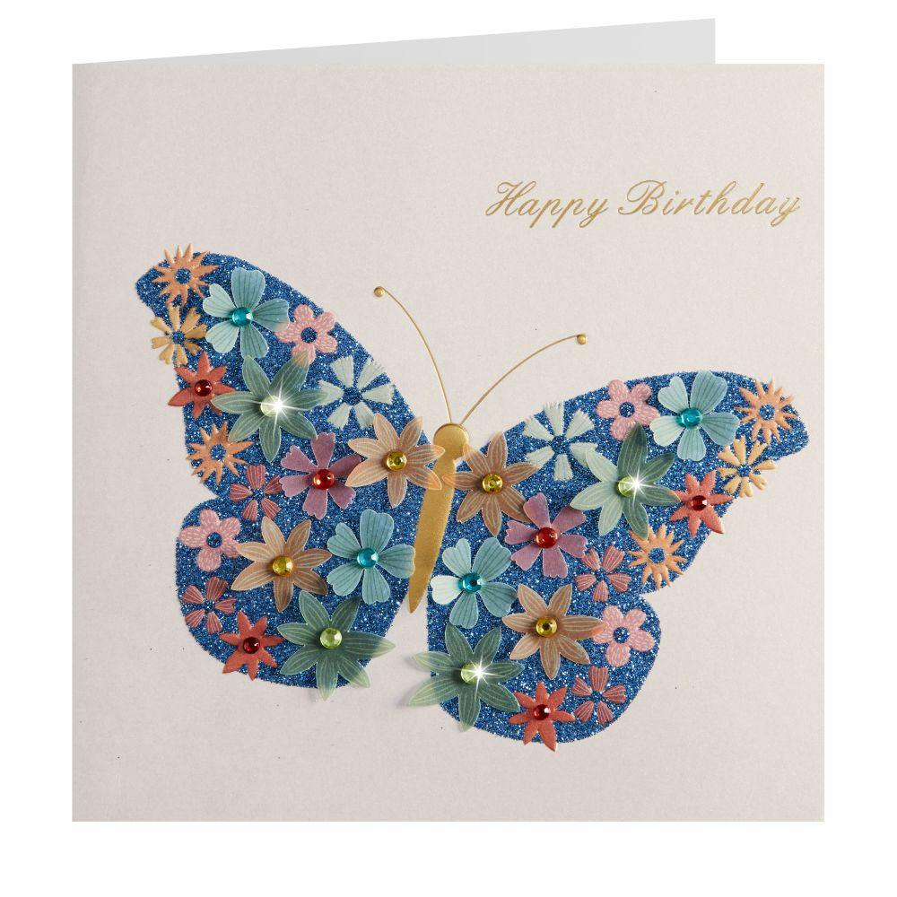 Flowers Butterfly Birthday Card Sixth Alternate Image width=&quot;1000&quot; height=&quot;1000&quot;