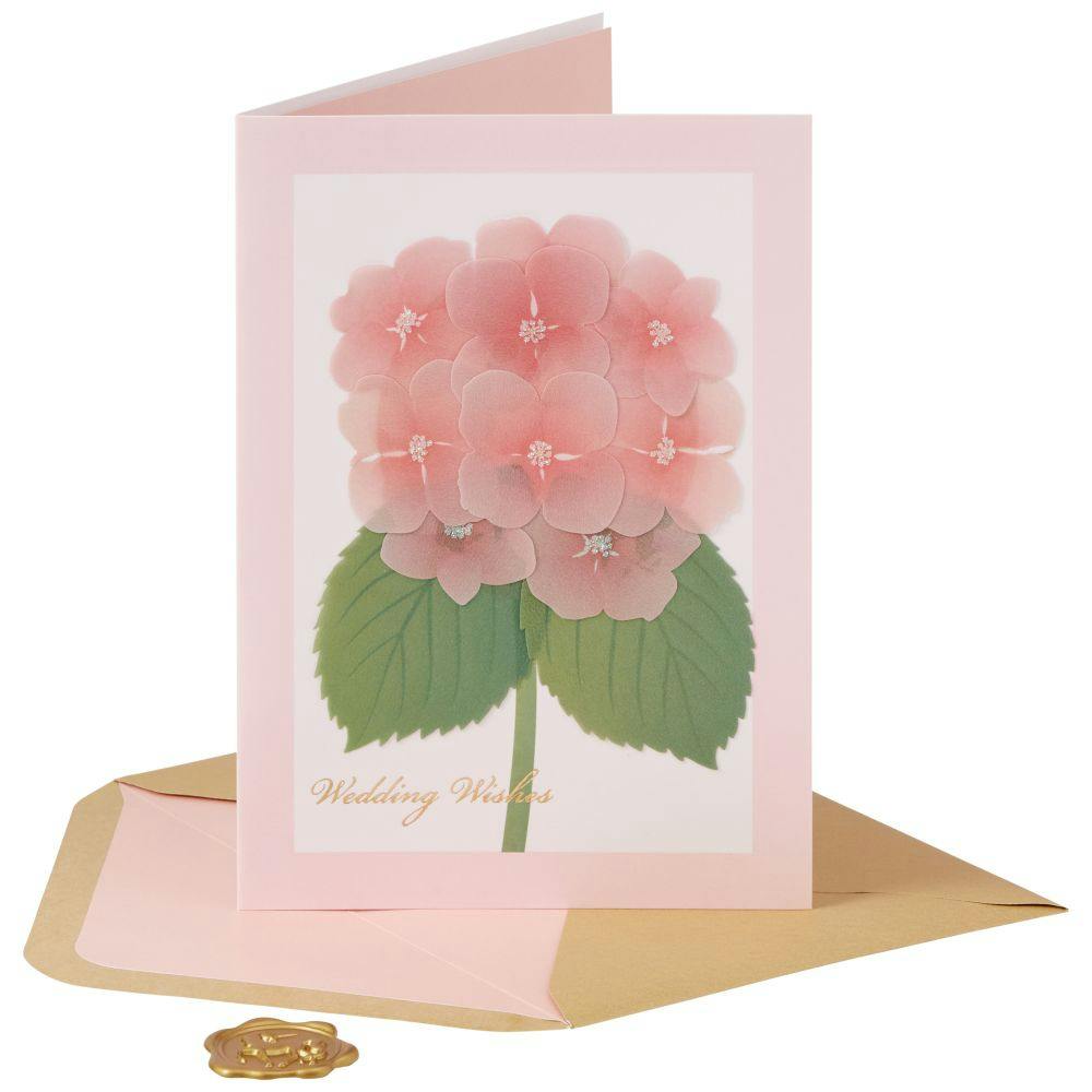 Vellum Hydrangea Wedding Card Eighth Alternate Image width=&quot;1000&quot; height=&quot;1000&quot;