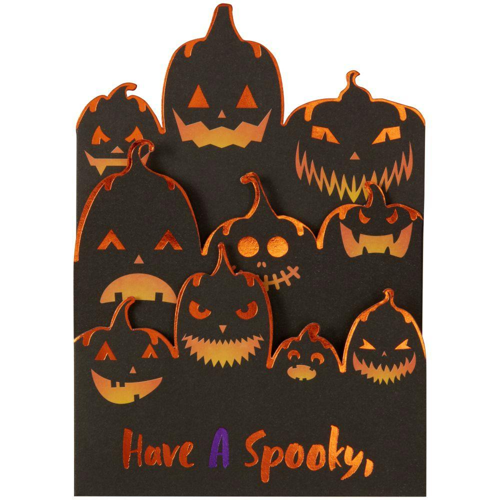 3-Fold Jack-O-Lanterns Die Cut Halloween Card First Alternate Image width=&quot;1000&quot; height=&quot;1000&quot;