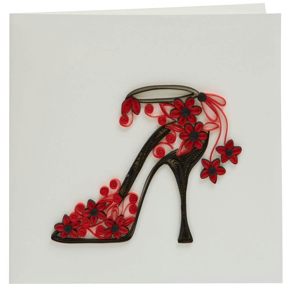 Fashion Shoe Quilling Birthday Card Fourth Alternate Image width=&quot;1000&quot; height=&quot;1000&quot;