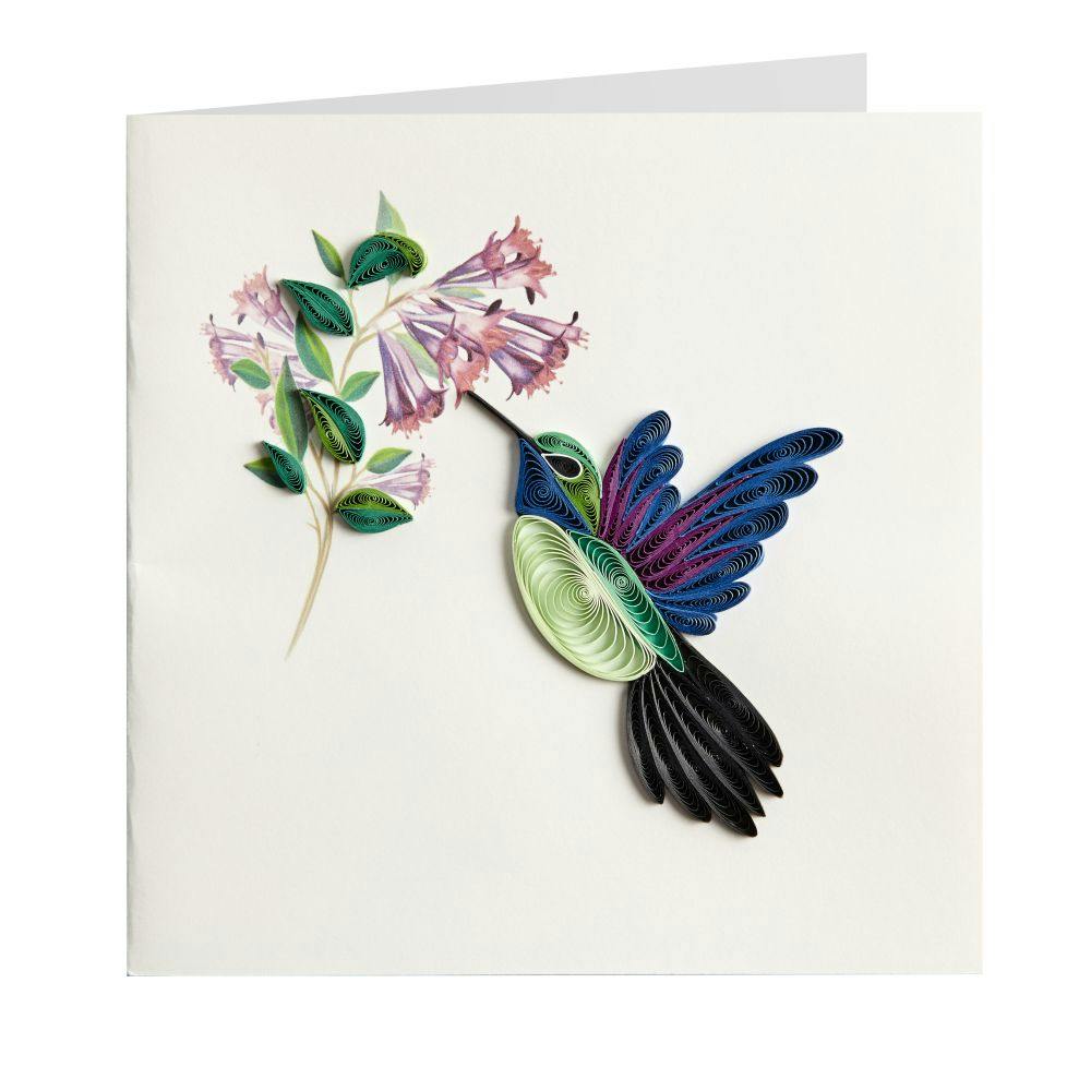 Hummingbird Quilling Blank Card Fifth Alternate Image width=&quot;1000&quot; height=&quot;1000&quot;