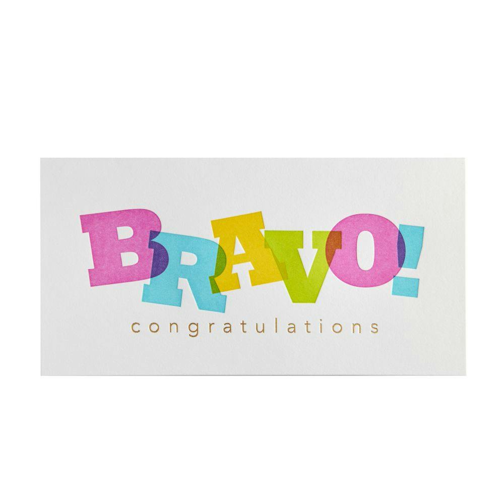 Bravo Layered Lettering Congratulations Card First Alternate Image width=&quot;1000&quot; height=&quot;1000&quot;