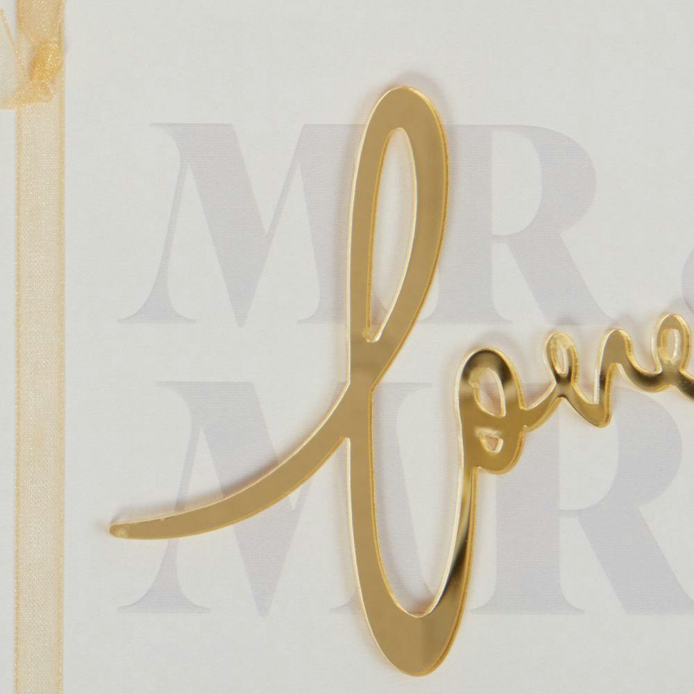 Mr &amp; Mrs Feature Lettering Wedding Card Fifth Alternate Image width=&quot;1000&quot; height=&quot;1000&quot;