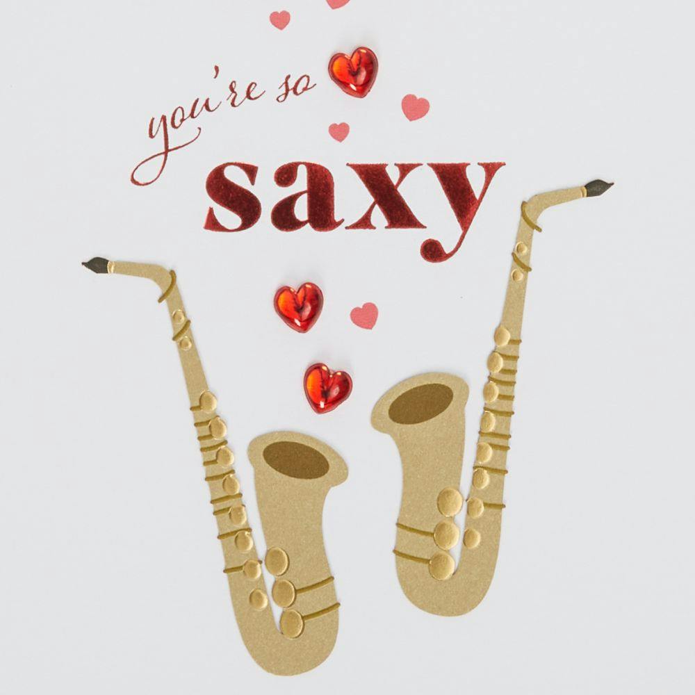 So Saxy Saxophone Valentine&#39;s Day Card Fifth Alternate Image width=&quot;1000&quot; height=&quot;1000&quot;