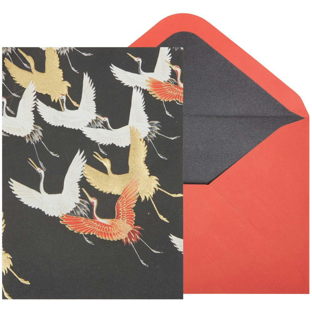 Flock of Cranes Blank Card Main Product Image width=&quot;1000&quot; height=&quot;1000&quot;