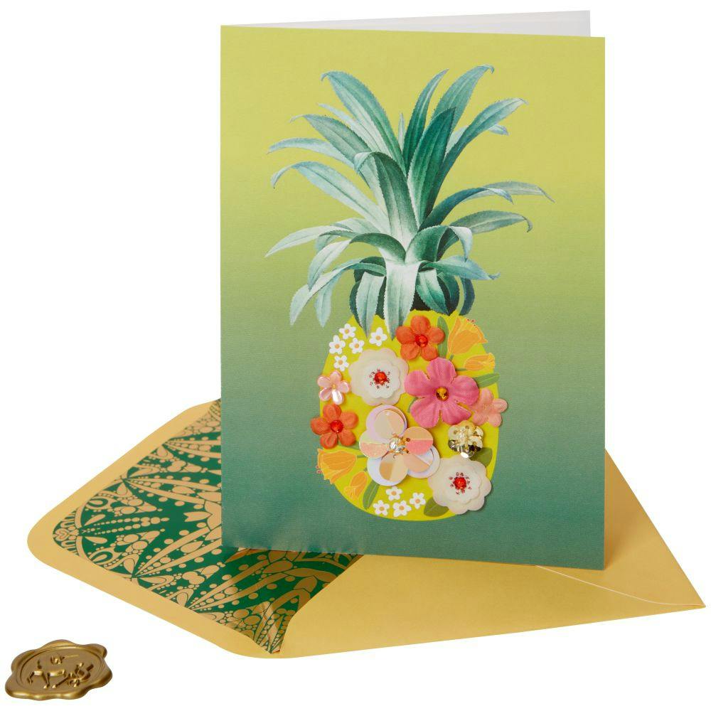 Flower Pineapple Thank You Card Sixth Alternate Image width=&quot;1000&quot; height=&quot;1000&quot;
