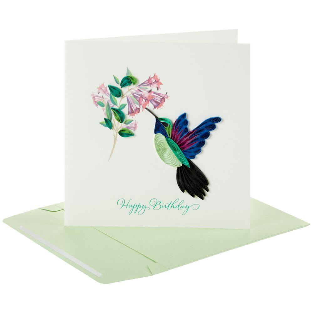 Hummingbird Quilling Birthday Card Sixth Alternate Image width=&quot;1000&quot; height=&quot;1000&quot;