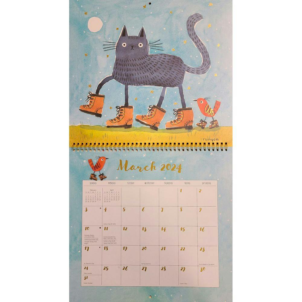 Curious Cats Spiral 2024 Wall Calendar Sixth Alternate Image width=&quot;1000&quot; height=&quot;1000&quot;