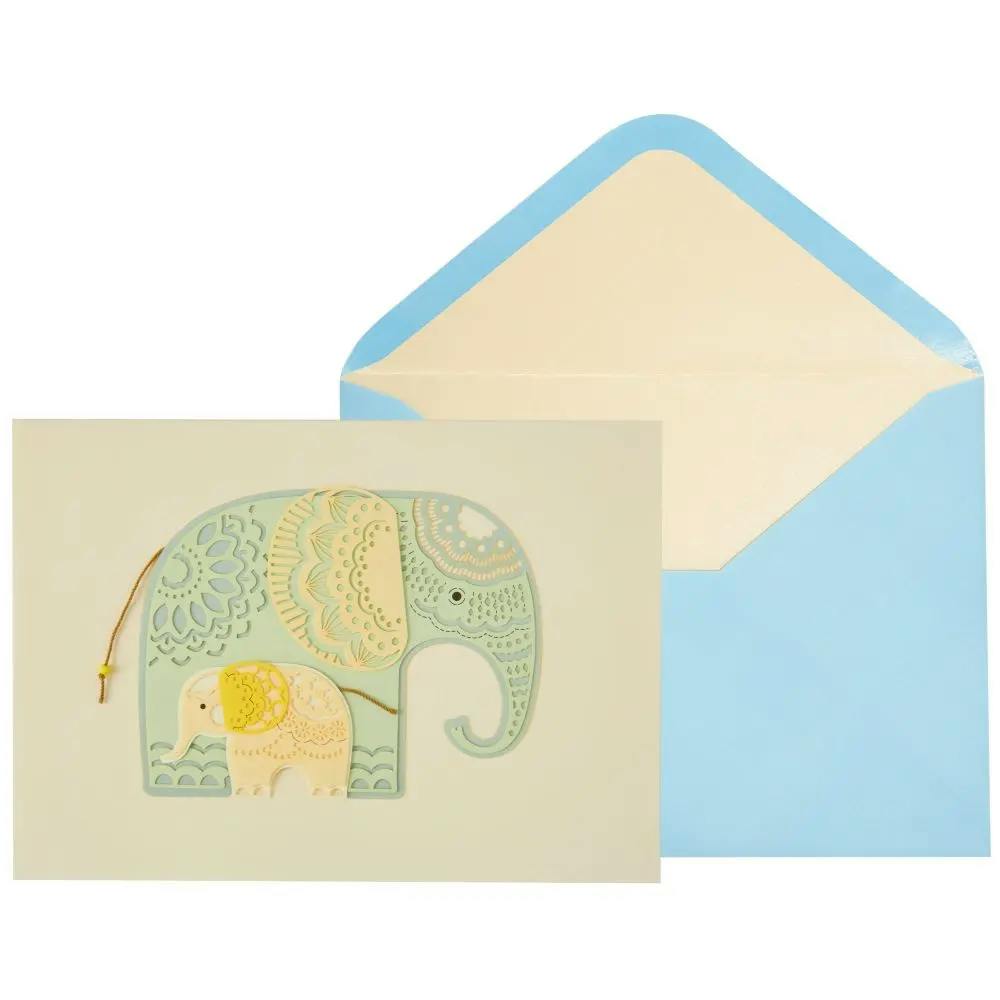 Big &amp; Little Elephant New Baby Card