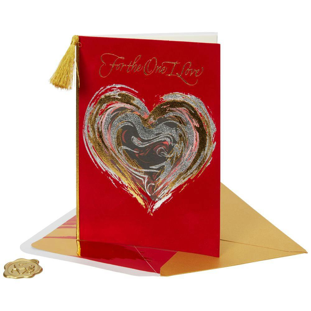 Marbleized Heart Valentine&#39;s Day Card Sixth Alternate Image width=&quot;1000&quot; height=&quot;1000&quot;