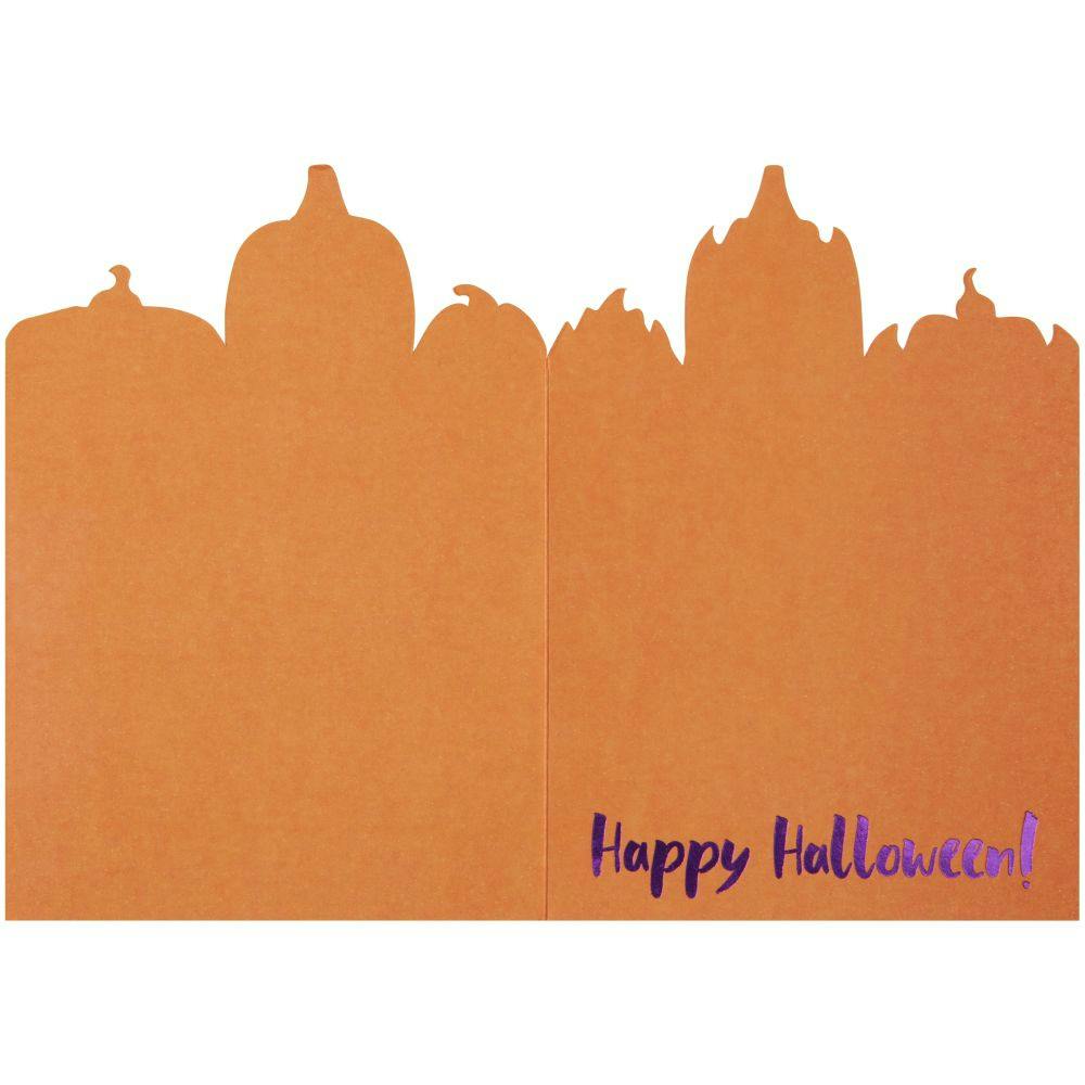 3-Fold Jack-O-Lanterns Die Cut Halloween Card Second Alternate Image width=&quot;1000&quot; height=&quot;1000&quot;