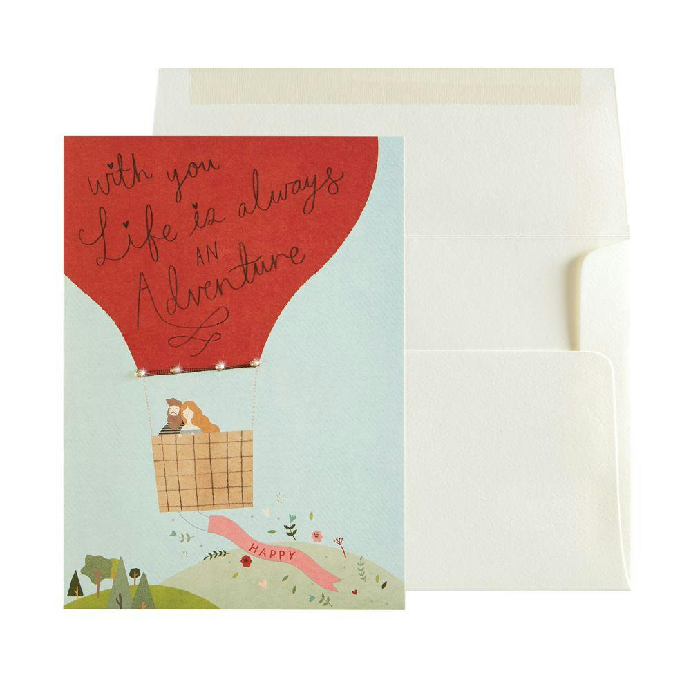 Heart Shaped Hot Air Balloon Anniversary Card Main Product Image width=&quot;1000&quot; height=&quot;1000&quot;