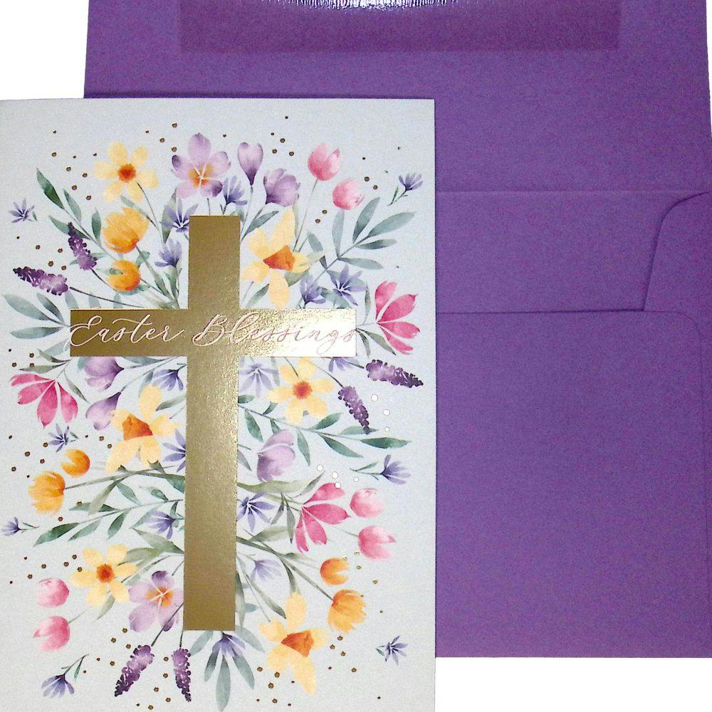 Easter Floral Cross Easter Card Main Product Image width=&quot;1000&quot; height=&quot;1000&quot;