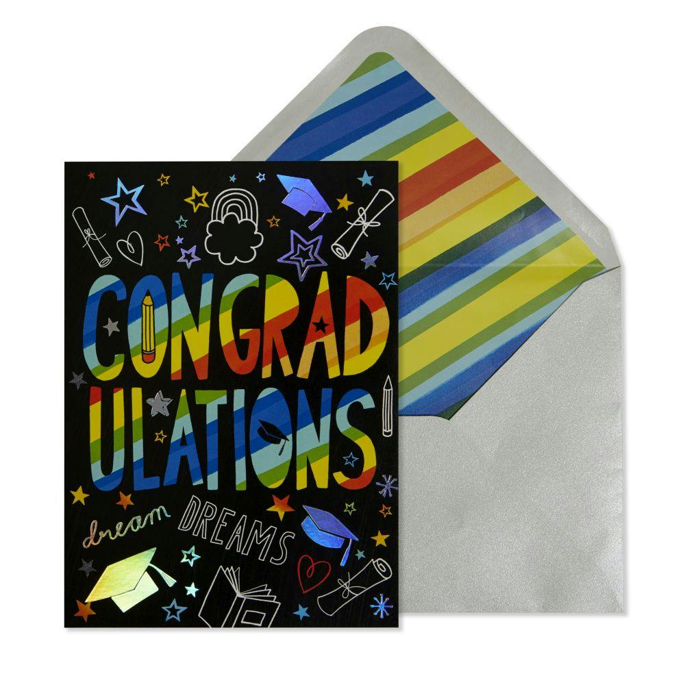 Celebrate Lettering Graduation Card Main Product Image width=&quot;1000&quot; height=&quot;1000&quot;