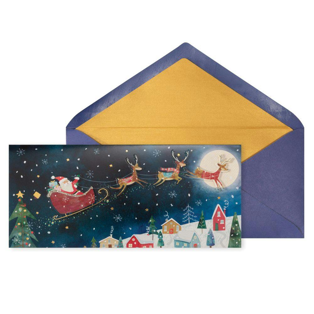 Santa Reindeer Night Sky 8 Count Boxed Christmas Cards Main Product Image width=&quot;1000&quot; height=&quot;1000&quot;