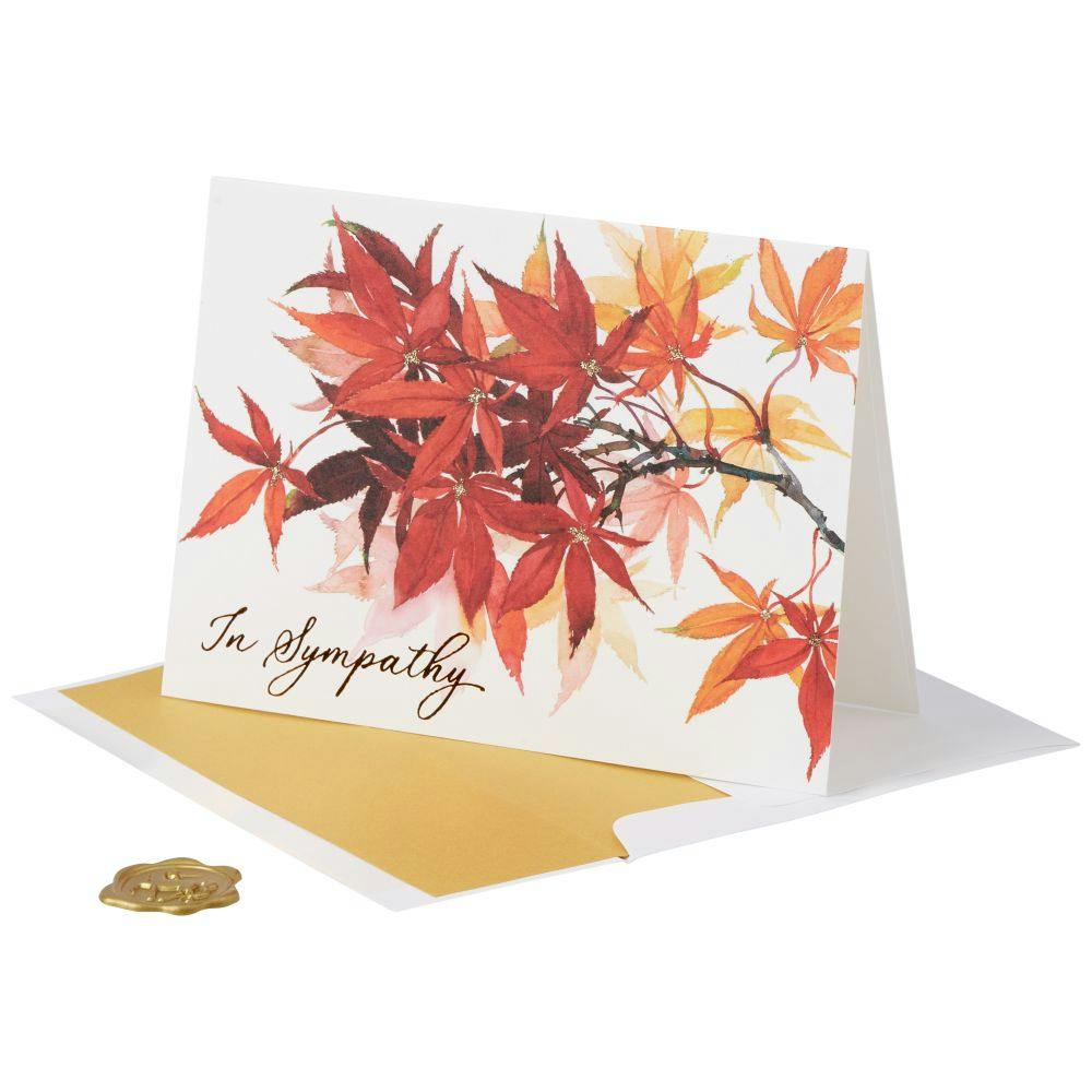 Leaves Sympathy Card Eighth Alternate Image width=&quot;1000&quot; height=&quot;1000&quot;