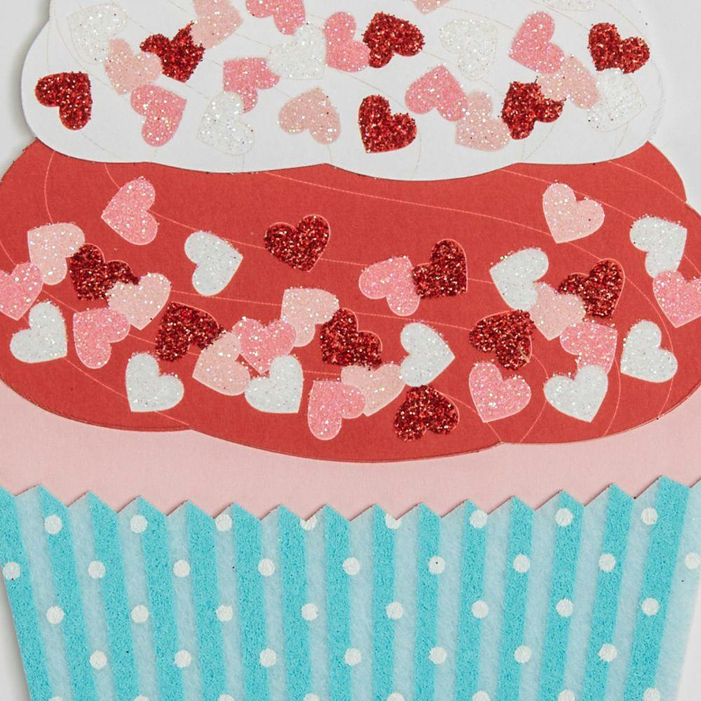 Die Cut Cupcake Valentine&#39;s Day Card Fifth Alternate Image width=&quot;1000&quot; height=&quot;1000&quot;