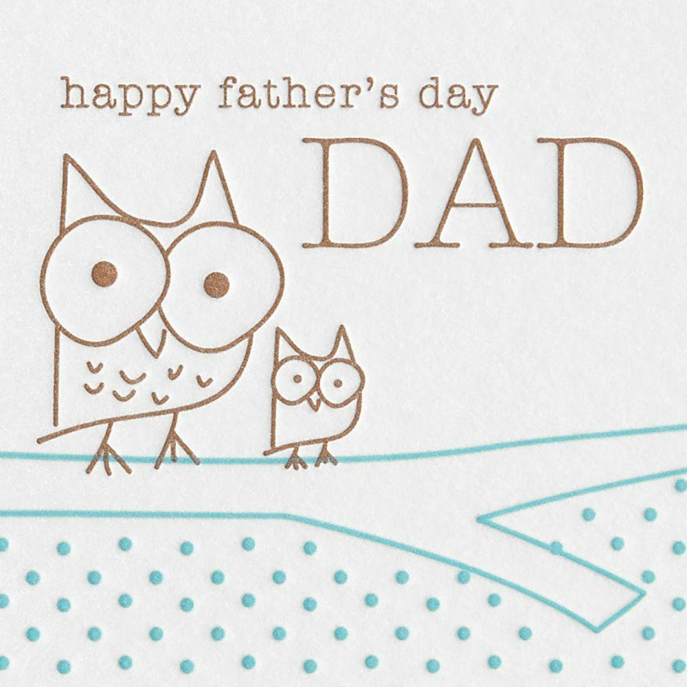 Owl and Kid Father&#39;s Day Card Fourth Alternate Image width=&quot;1000&quot; height=&quot;1000&quot;