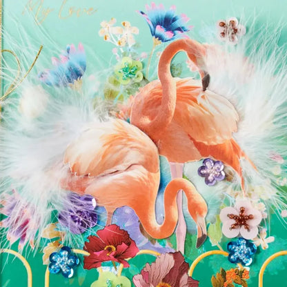 Two Flamingos Collector's Edition Romance Friendship Anniversary Card