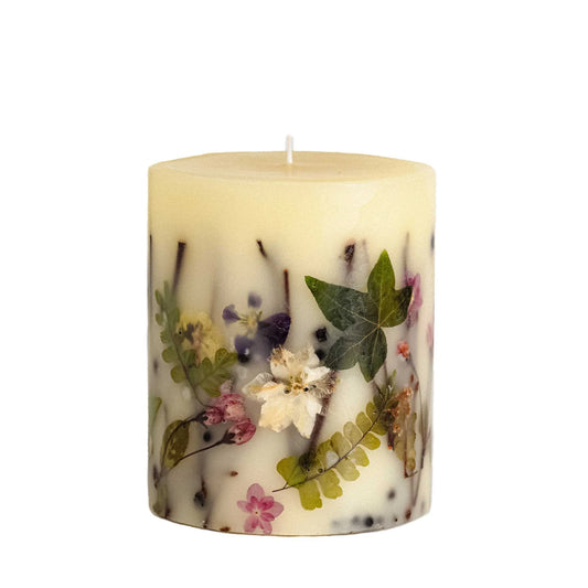 Black Currant + Bay Small Round Botanical Candle
