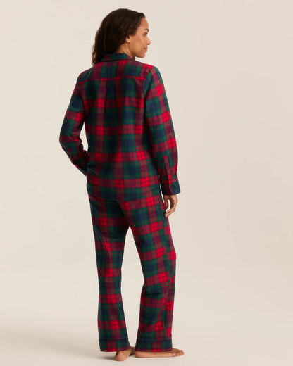 Women's Twill Pajama Set in St. James Tartan Red