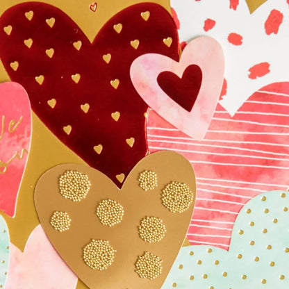 Patterned Hearts Valentine's Day Card