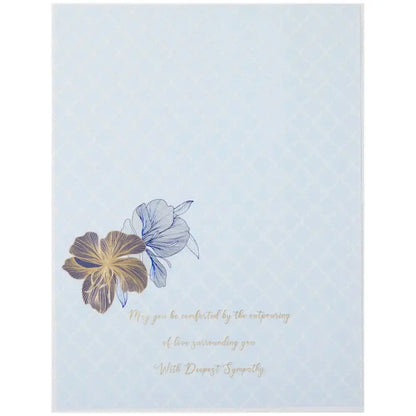 Stylized Floral on Indigo Collector's Edition Sympathy Card