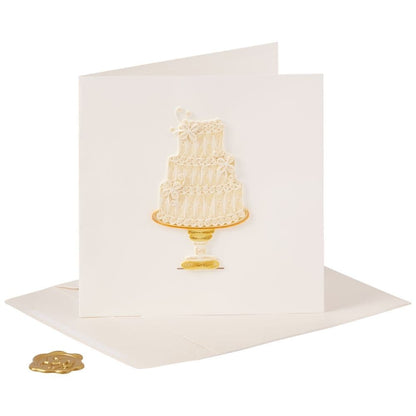 Cake Quilled Wedding Card