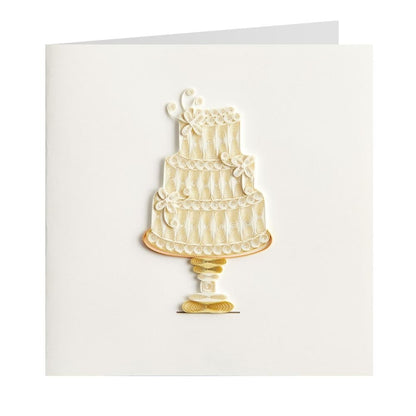 Cake Quilled Wedding Card
