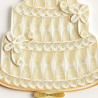 Cake Quilled Wedding Card