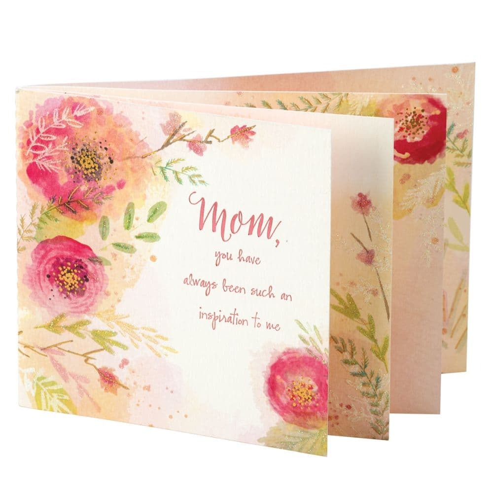 Mom Flowers With Gold Birthday Card