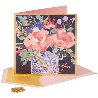 Roses Thank You Blank Card