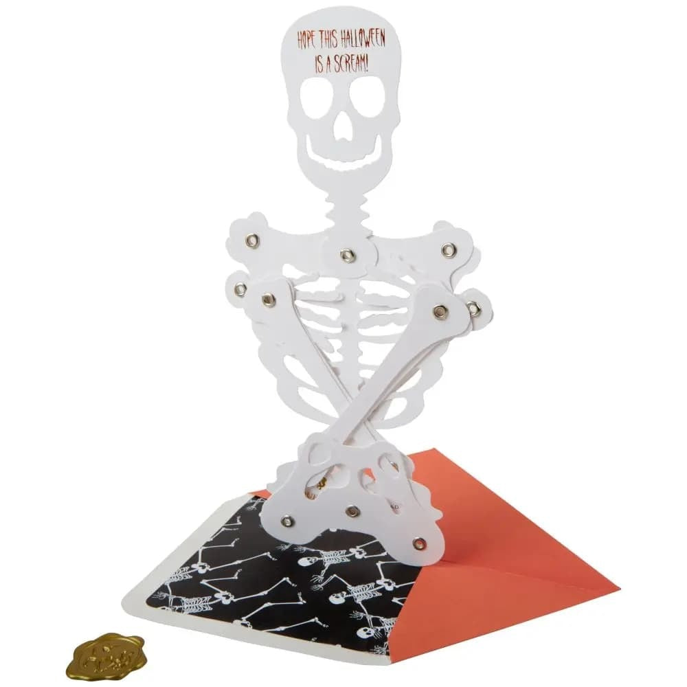 Articulated Skeleton Halloween Card