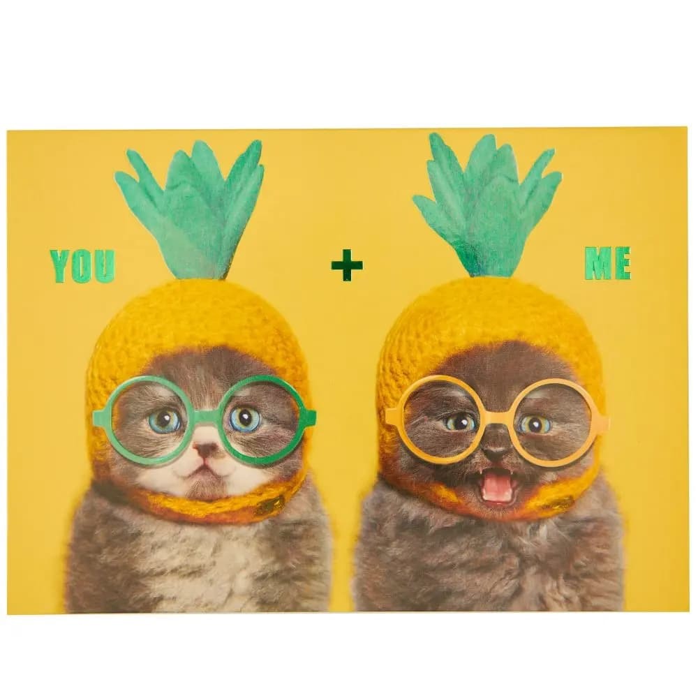 Cat Friends in Hats Friendship Card