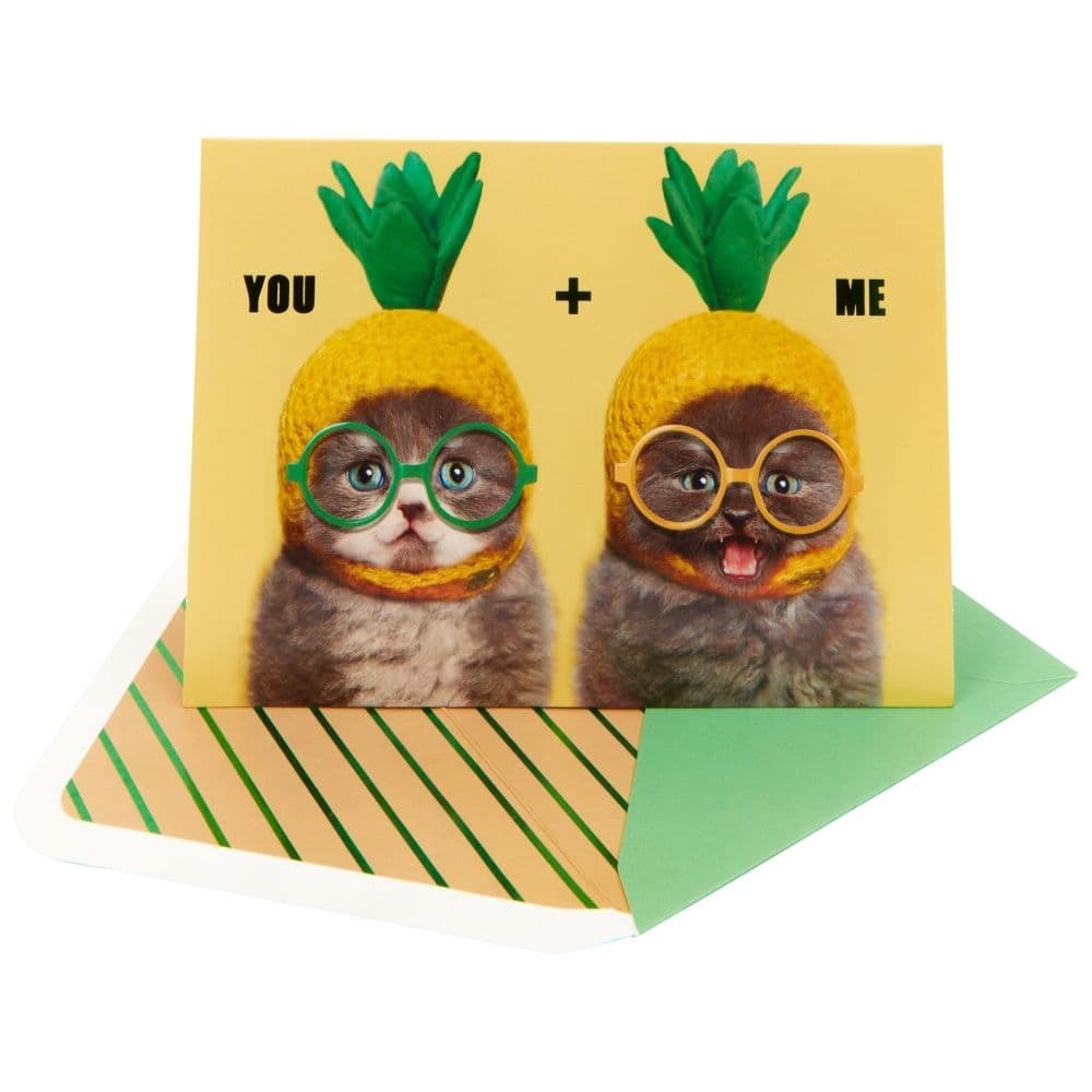 Cat Friends in Hats Friendship Card