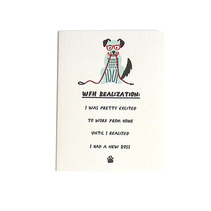 Work from Home Dog Friendship Card