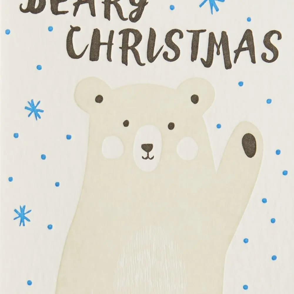 Beary Christmas Oblong Christmas Card