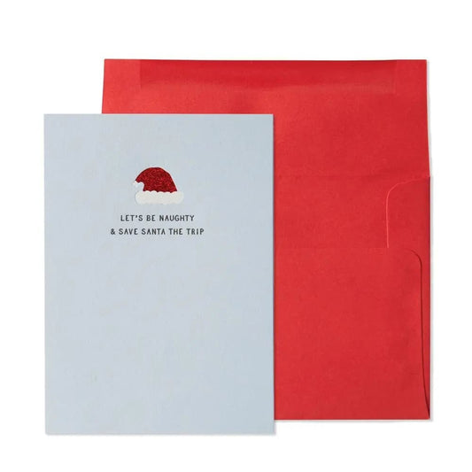 Lets Be Naughty Christmas Card