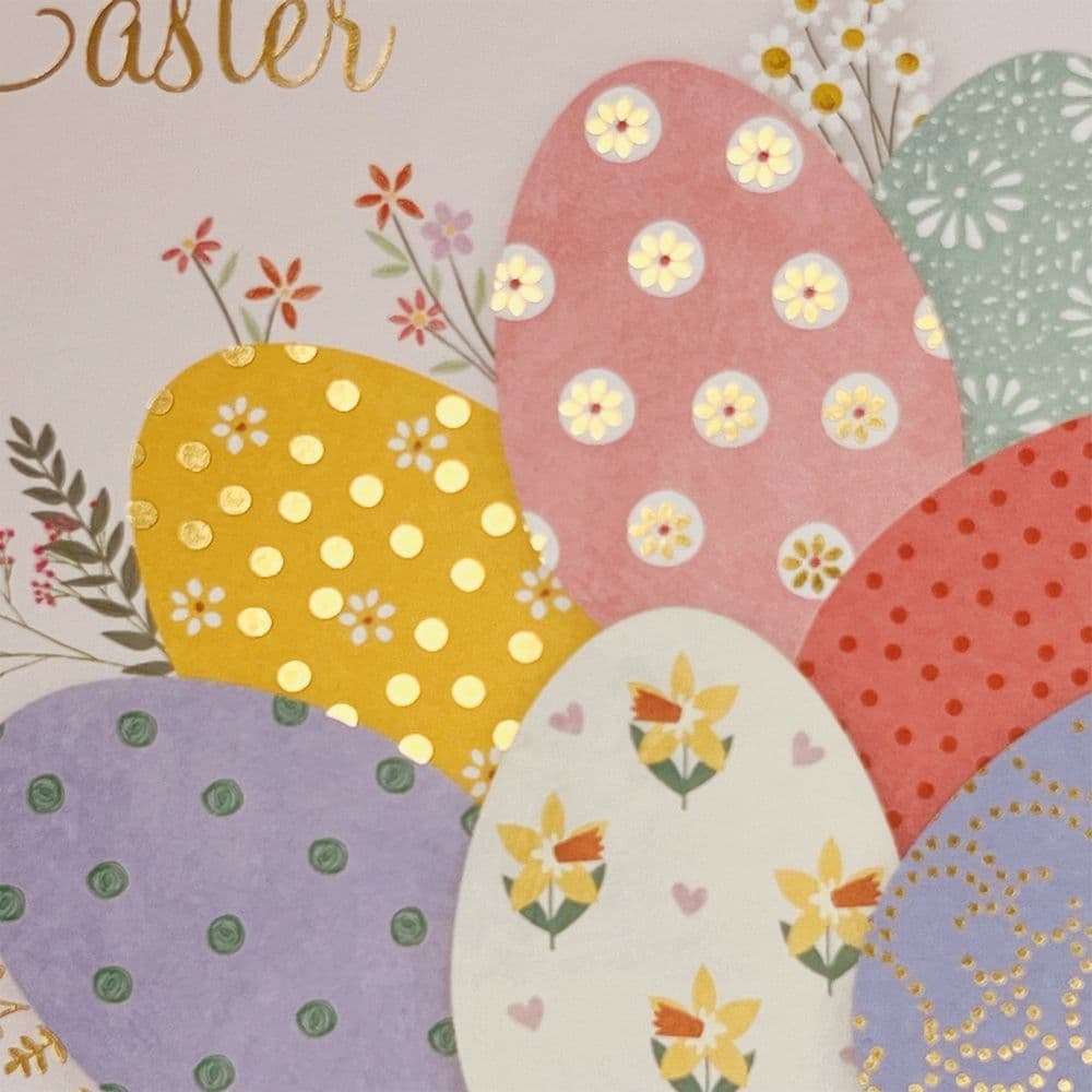 Patterned Eggs Easter Card