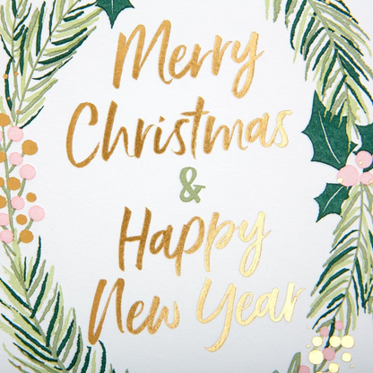 Feature Text In Wreath Christmas