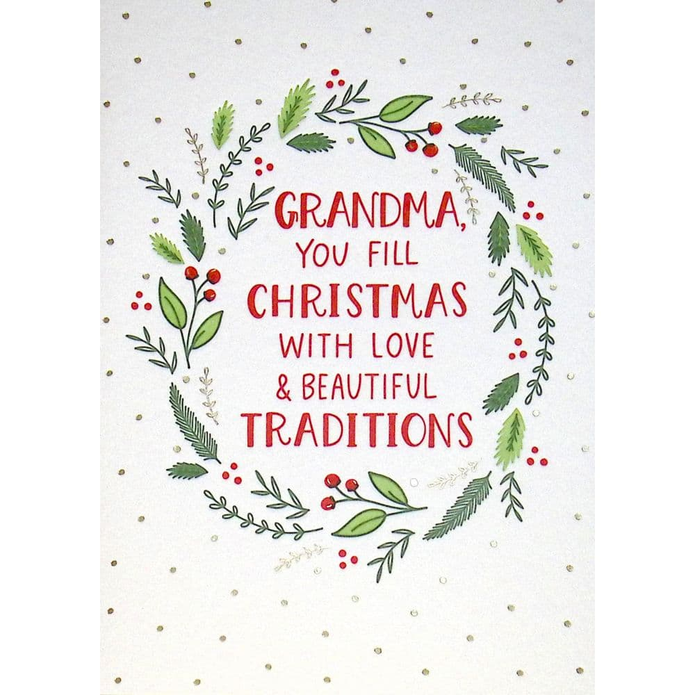 Grandma Wreath Christmas Card