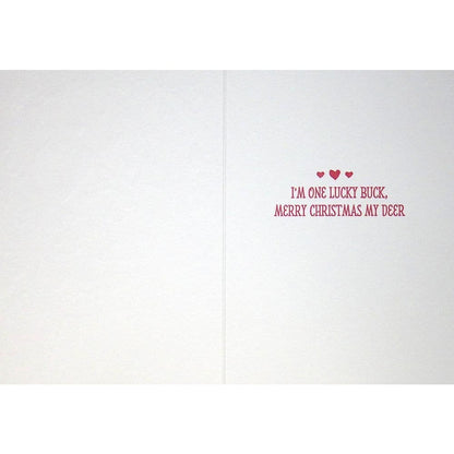 Letterpress Deer Couple Christmas Card