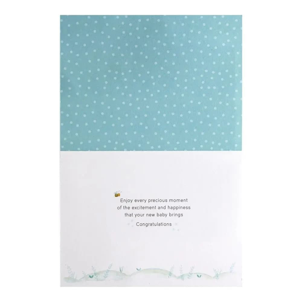 Clothesline Boy Baby Card