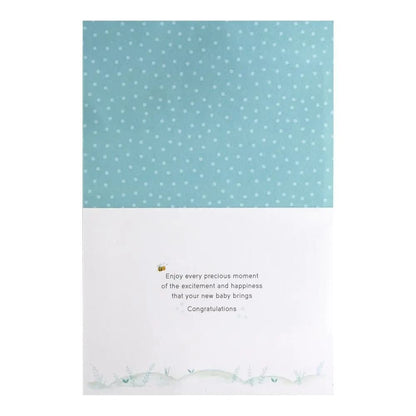 Clothesline Boy Baby Card