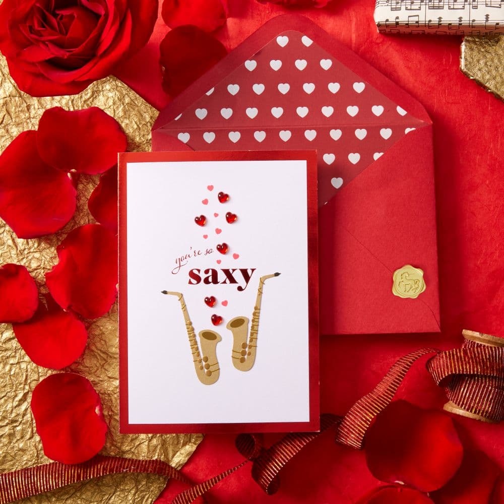 So Saxy Saxophone Valentine's Day Card