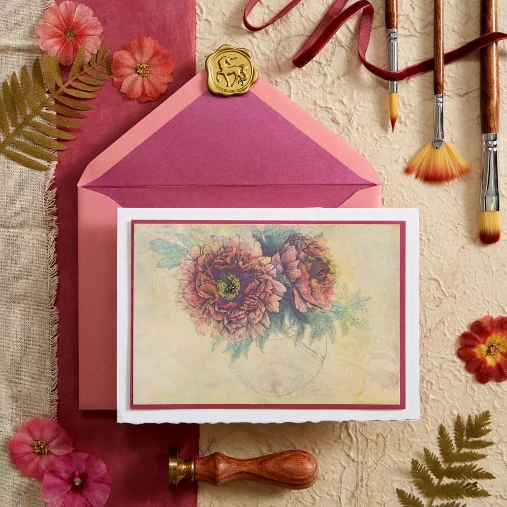 Fine Art Floral Blank Card