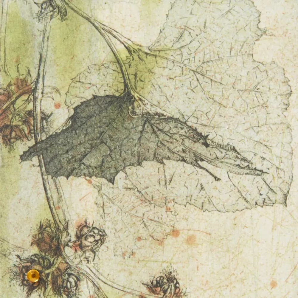 Etching Look Leaves Sympathy Card